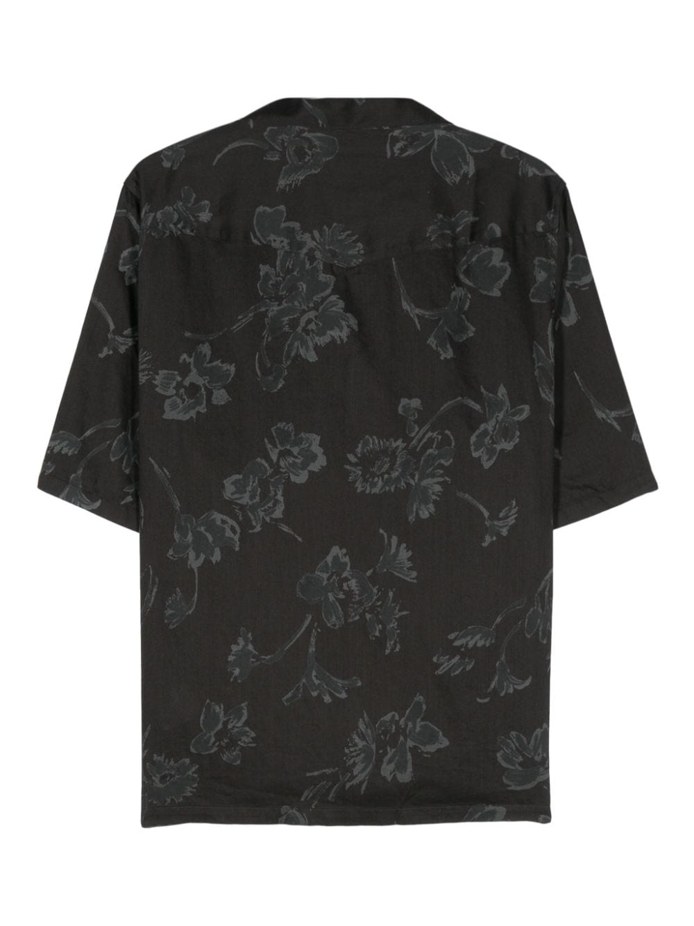 Officine Generale Eren floral-print shirt - Zwart