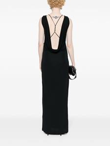 Calvin Klein cowl-back maxi dress - Zwart