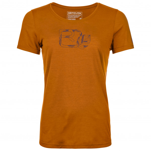 Ortovox  Women's 120 Cool Tec Leaf Logo T-Shirt - Merinoshirt, oranje