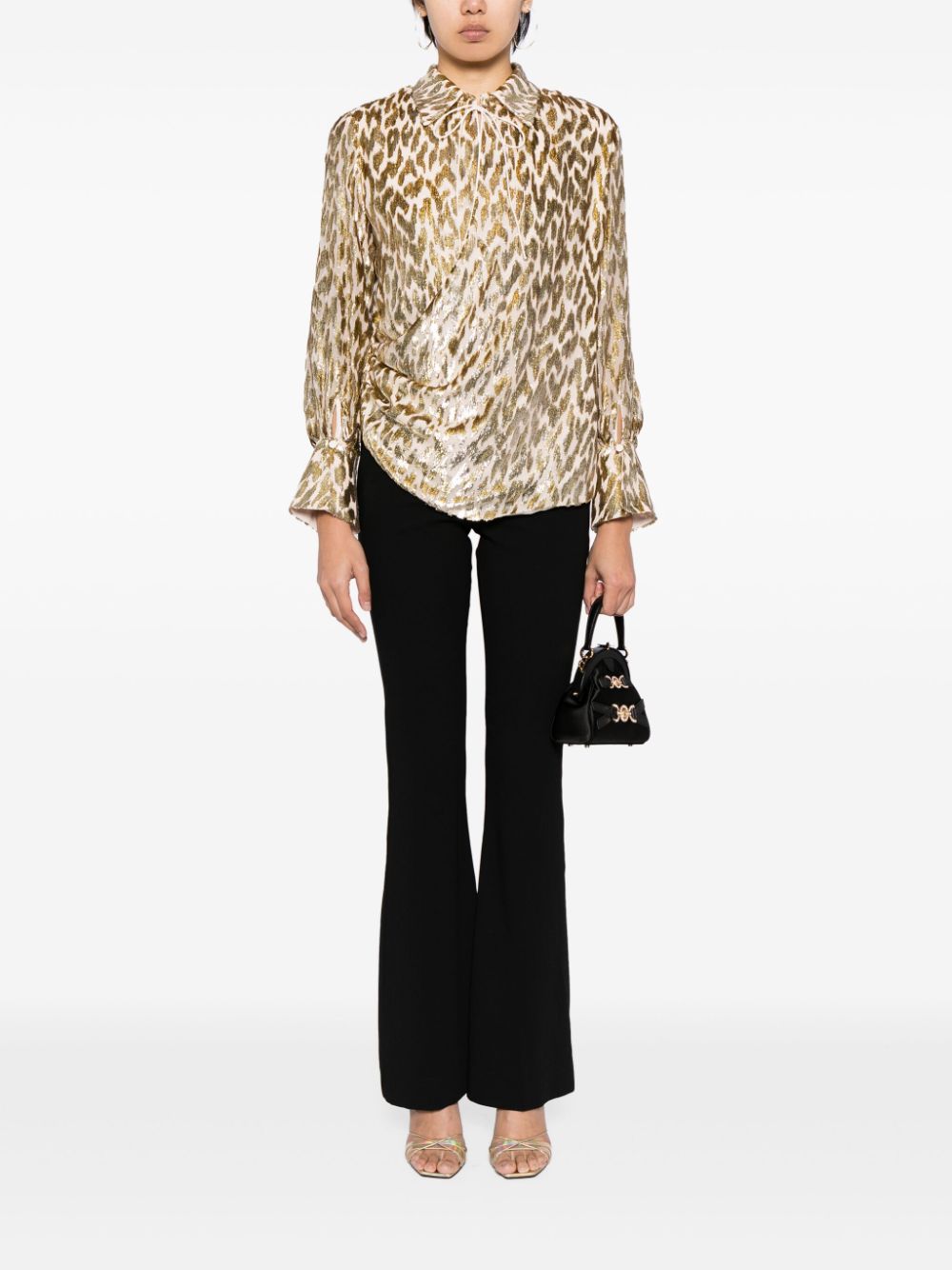 Simkhai Luella blouse met luipaardprint - Goud