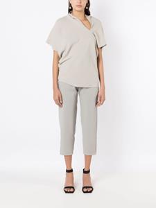 Uma | Raquel Davidowicz Blouse met gedrapeerd detail - Beige