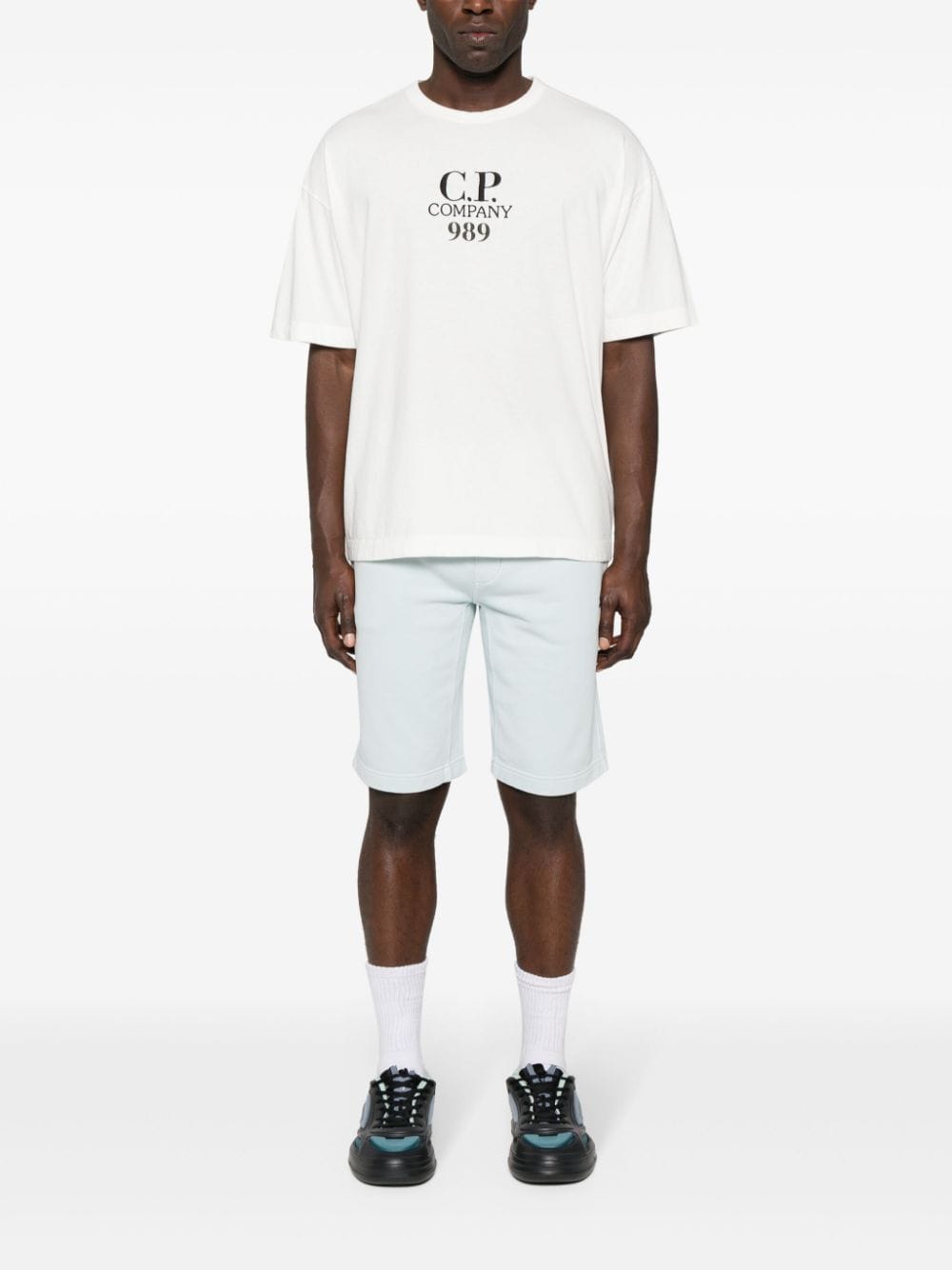 C.P. Company T-shirt met geborduurd logo - Wit