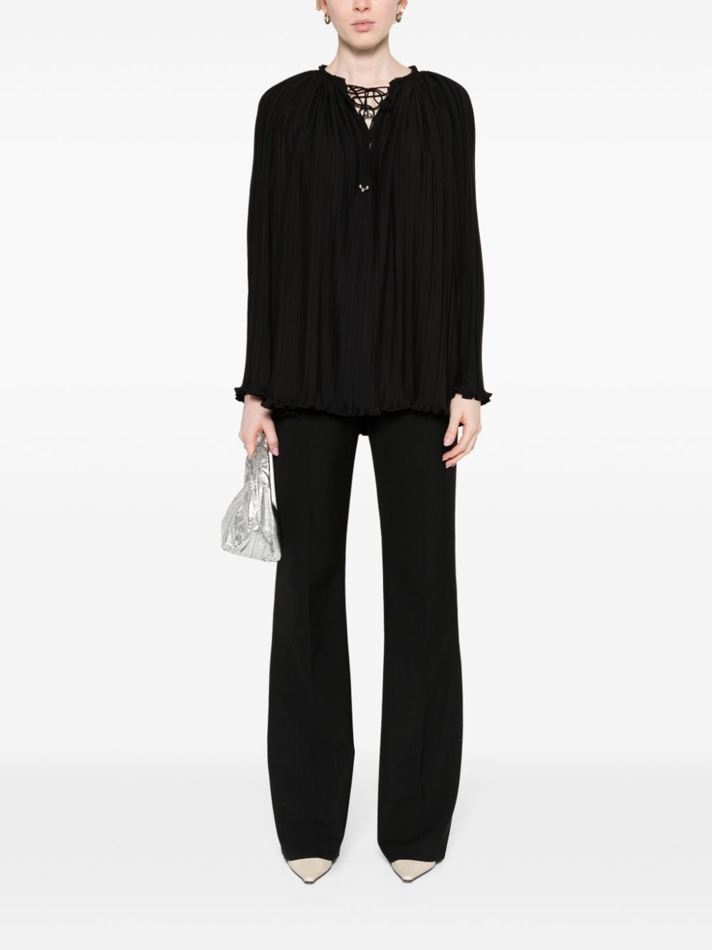 Lanvin Geplooide blouse - Zwart