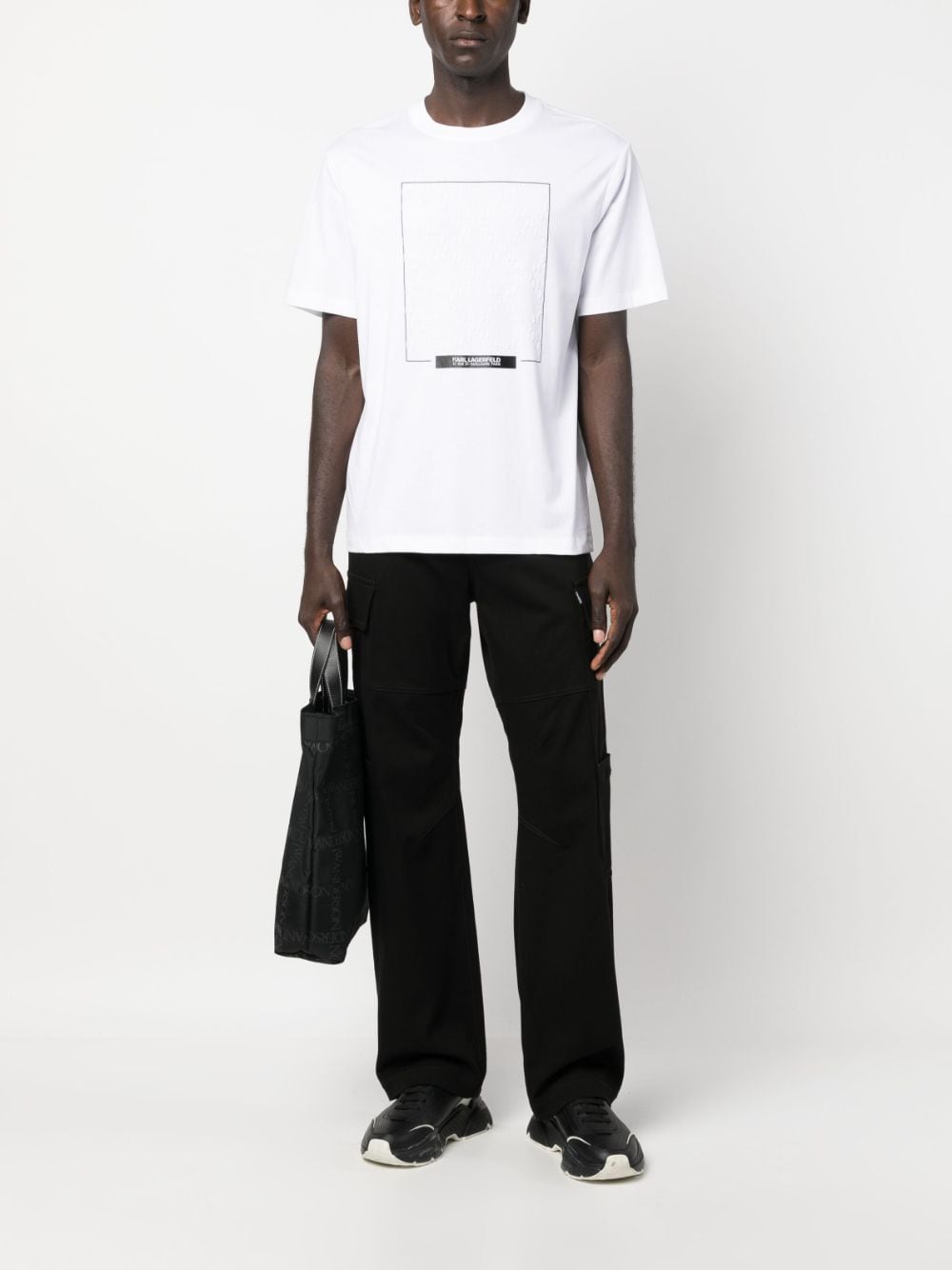 Karl Lagerfeld T-shirt met monogramprint - Wit