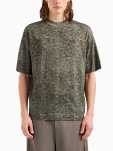 Emporio Armani T-shirt met lyocellblend - Groen