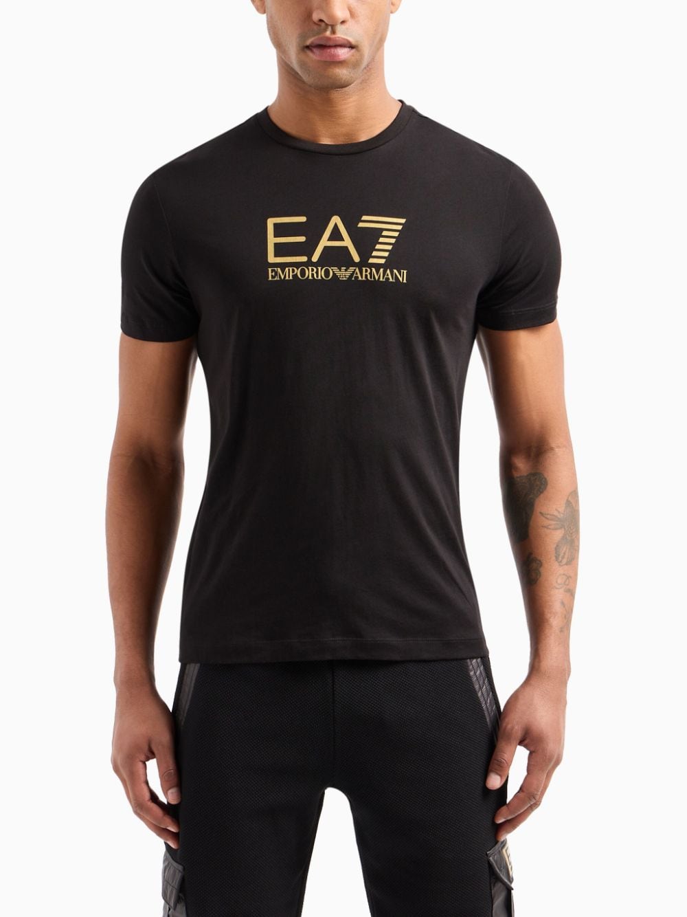 Ea7 Emporio Armani T-shirt met logoprint - Zwart
