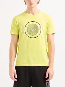 Armani Exchange T-shirt met logoprint - Geel