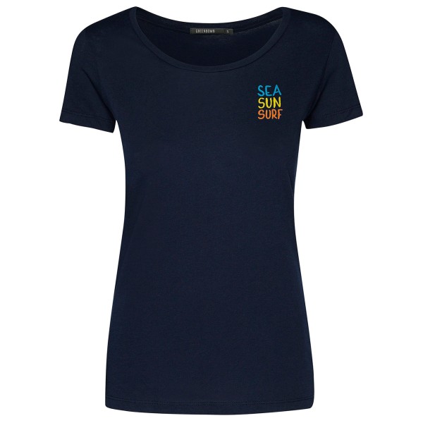 GreenBomb  Women's Lifestyle Sea Sun Surf Loves - T-Shirts - T-shirt, blauw