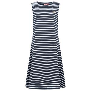 Derbe  Women's Dress Interstriped - Jurk, grijs/blauw