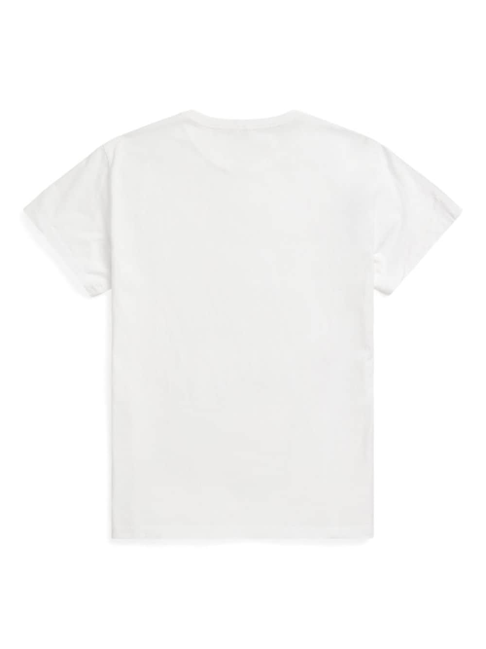 Ralph Lauren RRL Katoenen T-shirt met logoprint - Wit