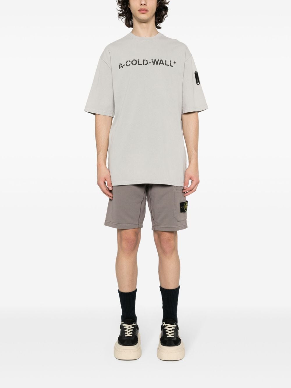 A-COLD-WALL* logo-printed cotton T-shirt - Grijs