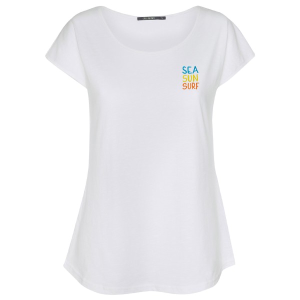 GreenBomb  Women's Lifestyle Sea Sun Surf Cool - T-Shirts - T-shirt, wit