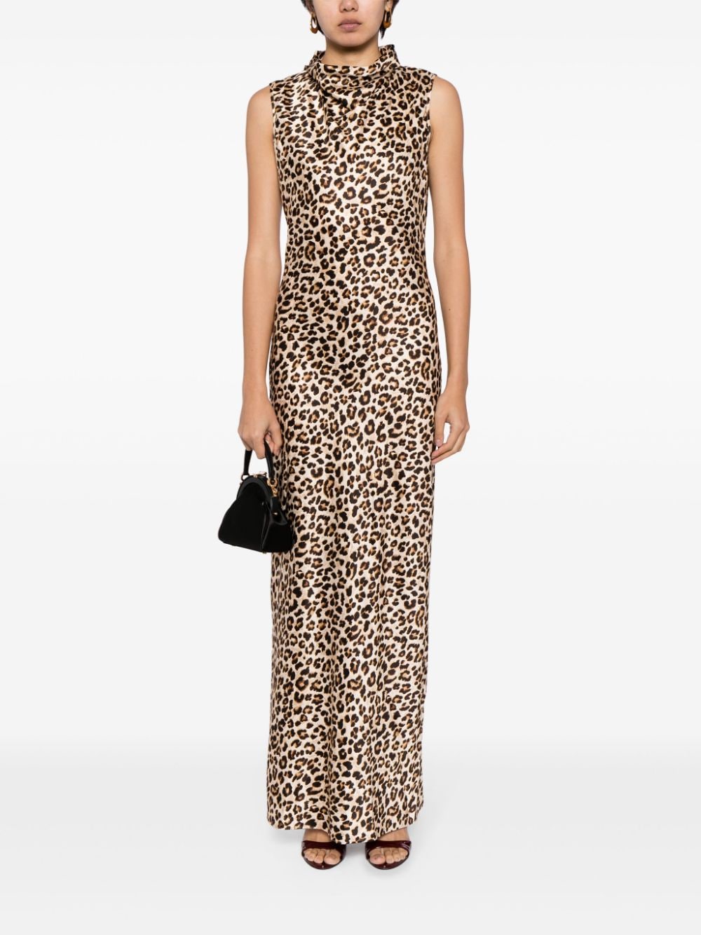 Veronica Beard Kura leopard-print maxi dress - Bruin