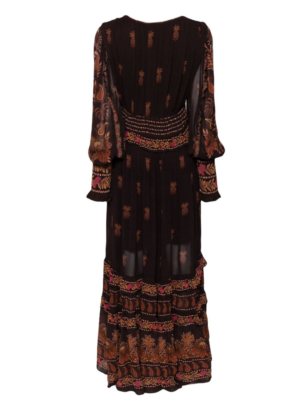 FARM Rio Maxi-jurk met paisley-print - Bruin