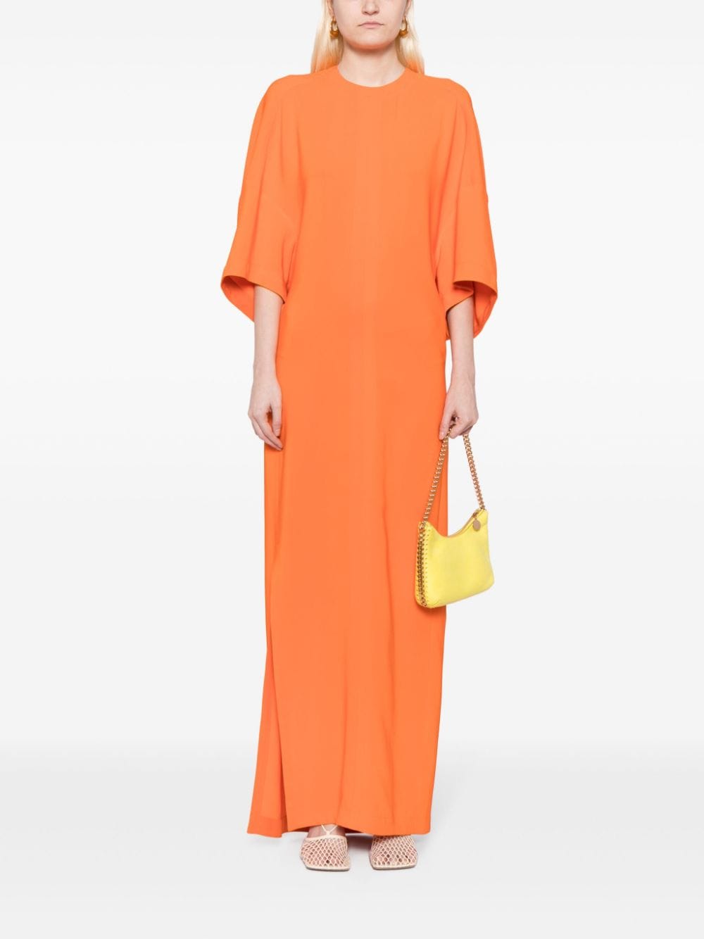 Stella McCartney half-sleeve maxi dress - Oranje