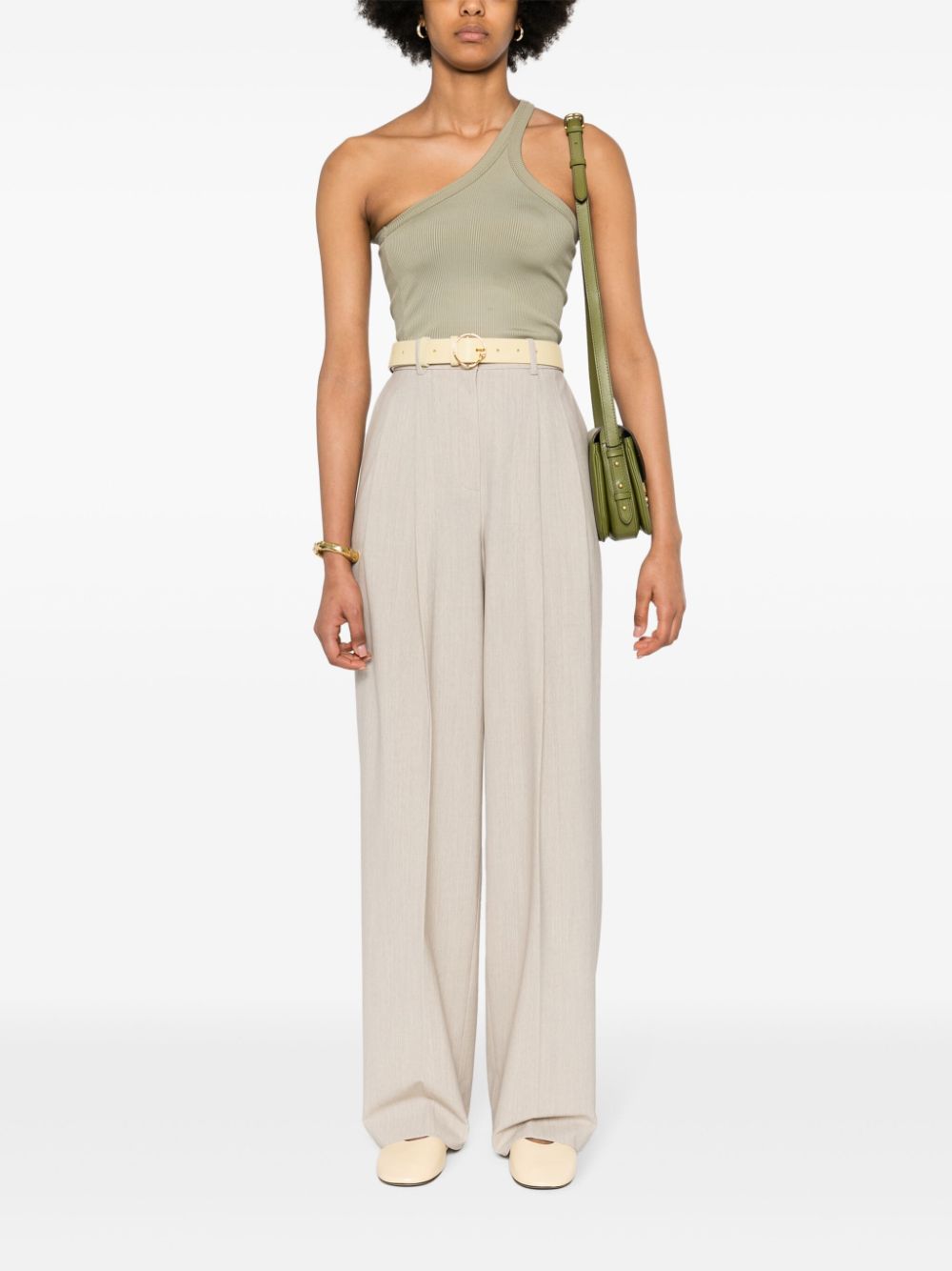 Theory pleated wide trousers - Beige