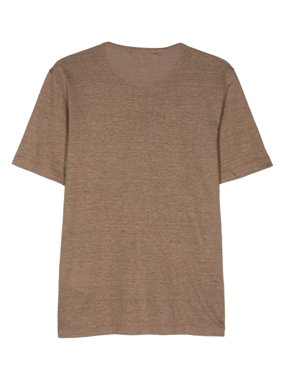 Lardini mélange linen T-shirt - Bruin