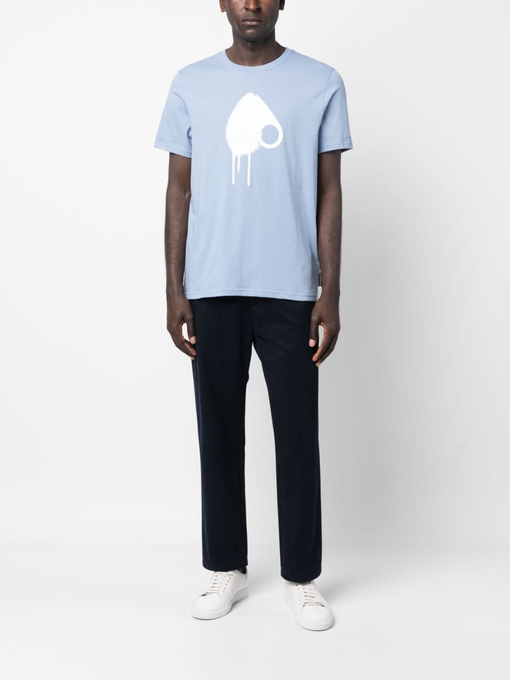 Moose Knuckles T-shirt met logoprint - Blauw