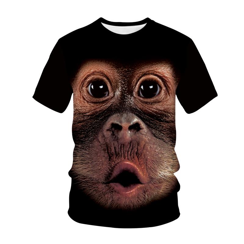 Exclusive 3D T-shirt Nieuwste Grappige T-shirts Aap Gorilla 3D Print Streetwear Mannen Vrouwen Animal Fashion T-shirt Hiphop T-shirt Tops Kids Jongens kleding