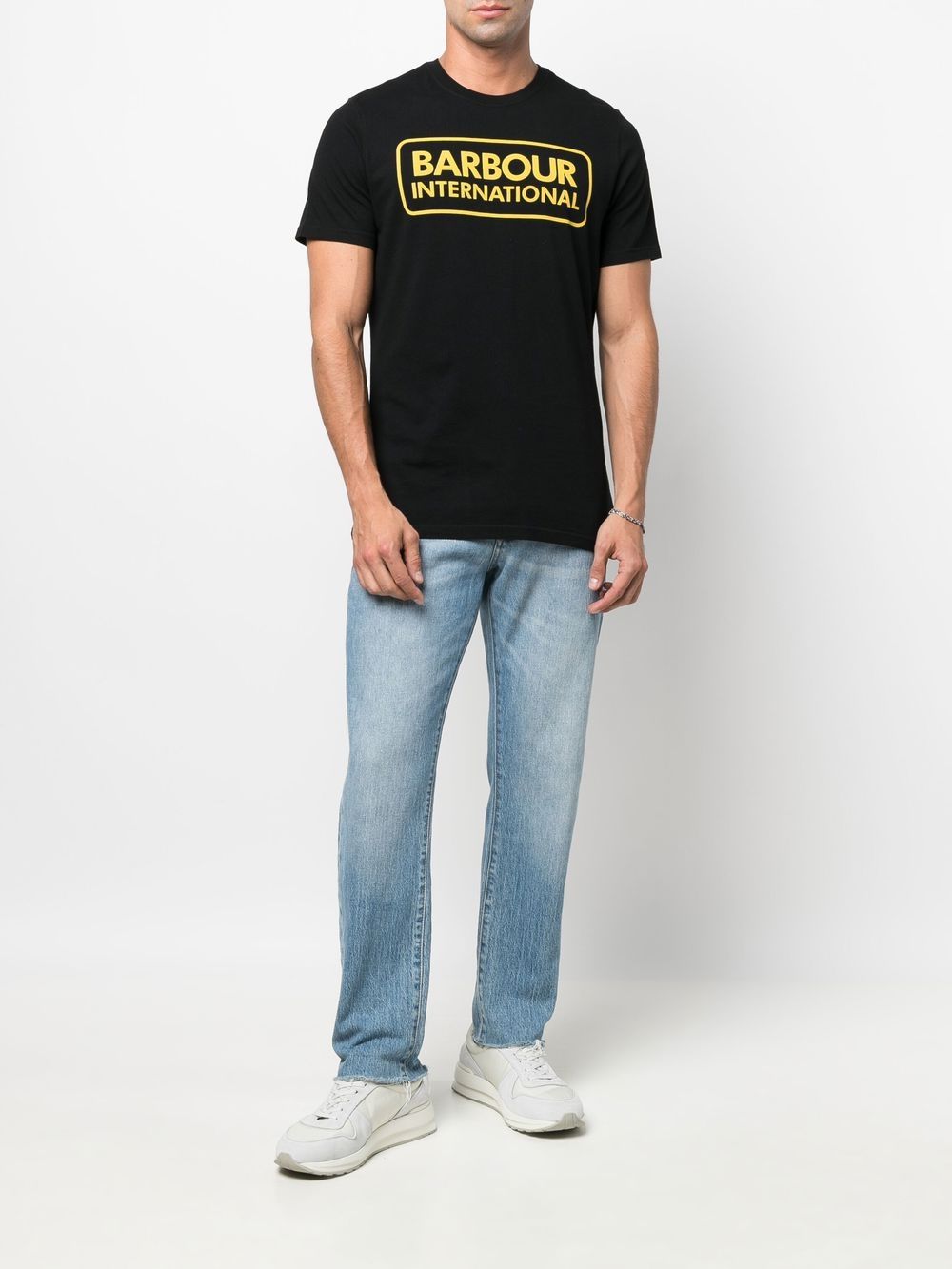 Barbour T-shirt met print - Zwart