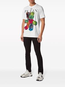 Philipp Plein Teddy Bear katoenen T-shirt - Wit