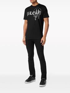 Philipp Plein T-shirt met stras - Zwart