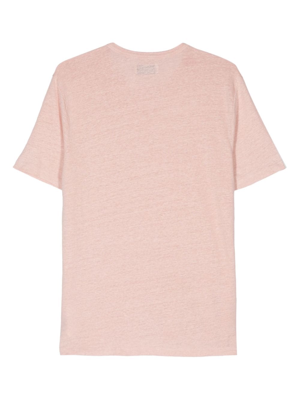 Officine Generale mélange linen T-shirt - Roze