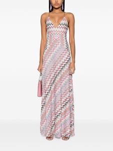 Missoni Maxi-jurk met zigzag patroon - Roze