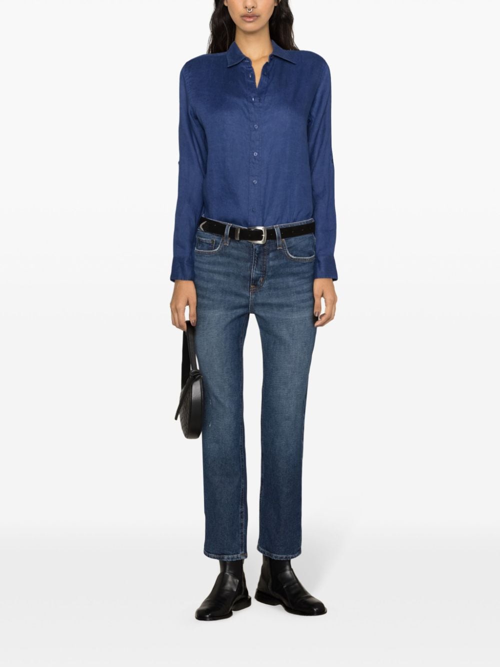 Lauren Ralph Lauren Karrie linen shirt - Blauw