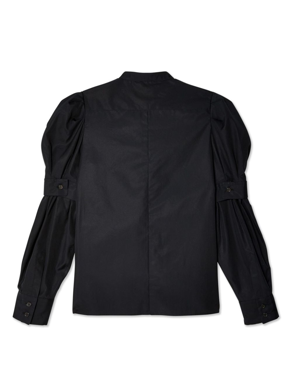 Noir Kei Ninomiya puff-sleeve cotton shirt - Zwart