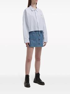 Izzue striped cotton cropped shirt - Wit