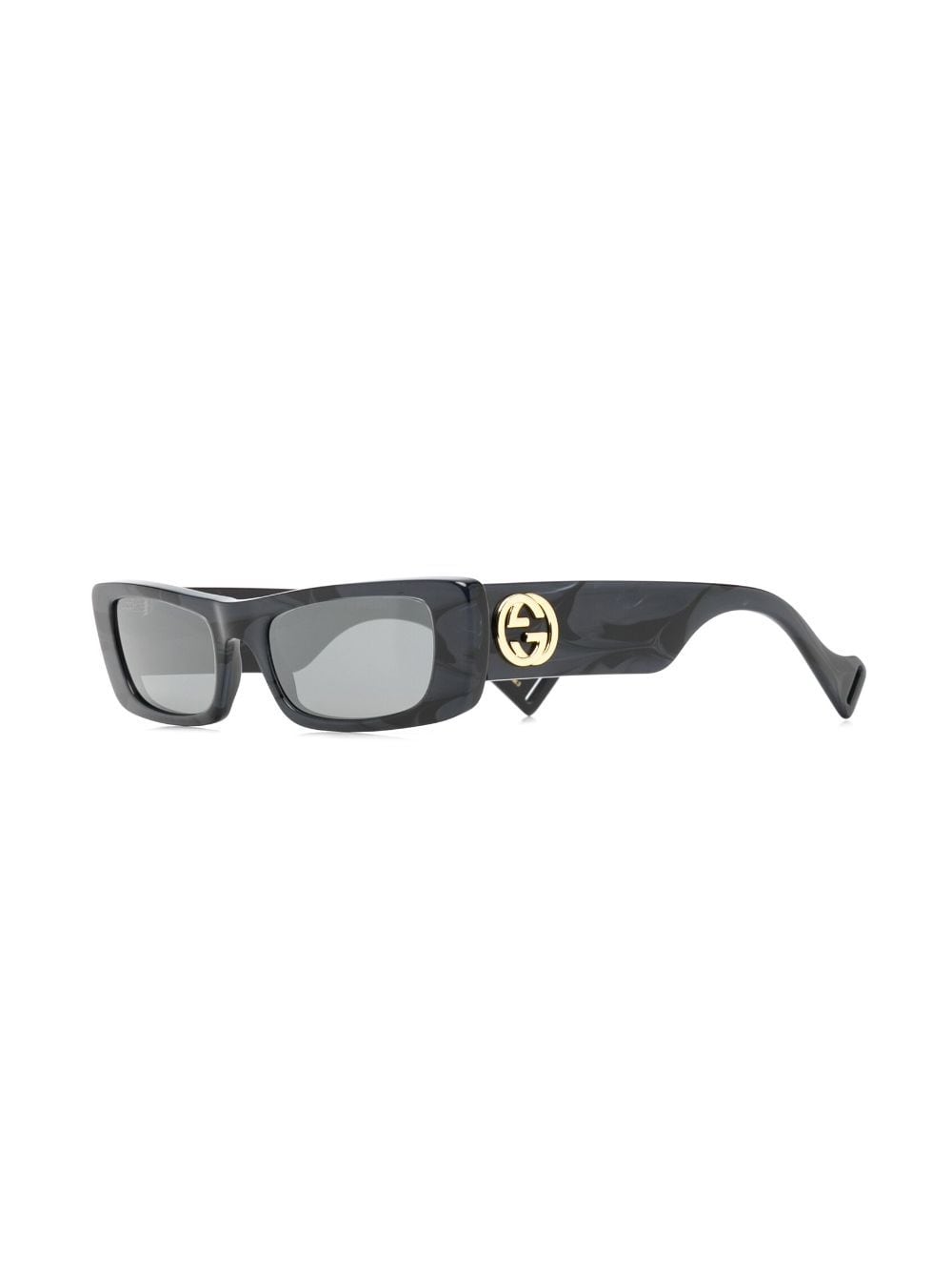 Gucci Eyewear Zonnebril met rechthoekig montuur - Zwart