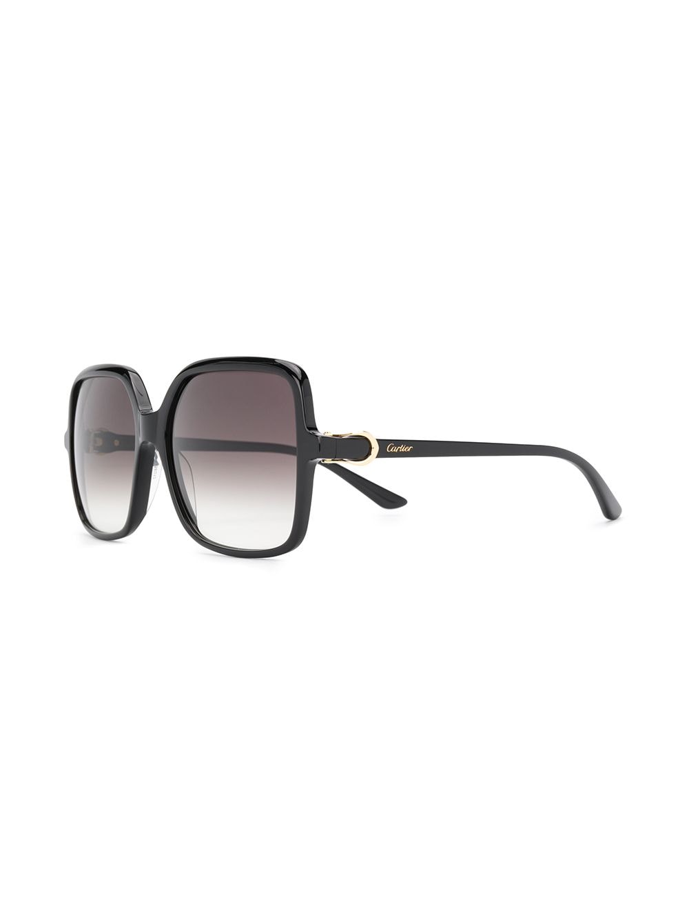 Cartier Eyewear C Décor zonnebril met vierkant montuur - Zwart