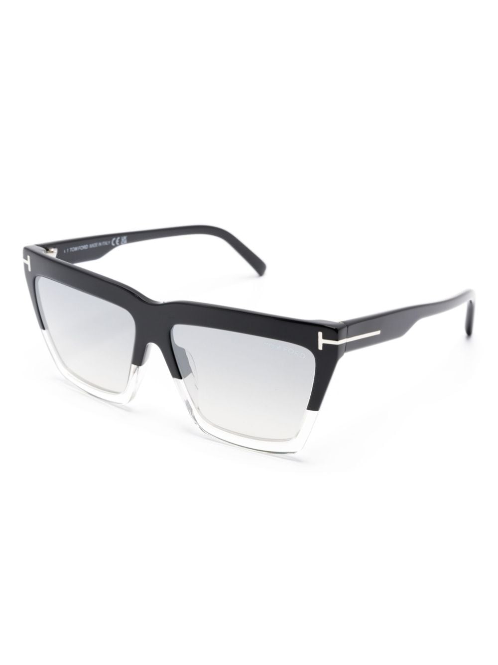 TOM FORD Eyewear Eden zonnebril met oversized montuur - Zwart