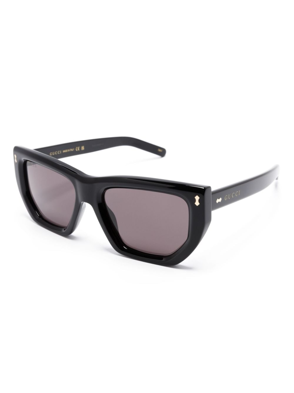 Gucci Eyewear geometric-frame sunglasses - Zwart