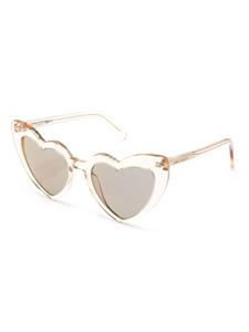Saint Laurent Eyewear Zonnebril met hartvormig montuur - Beige