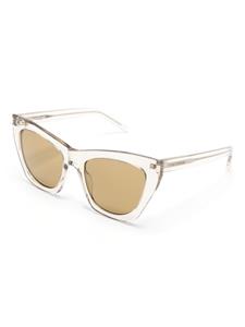 Saint Laurent Eyewear SL214 zonnebril met cat-eye montuur - Beige