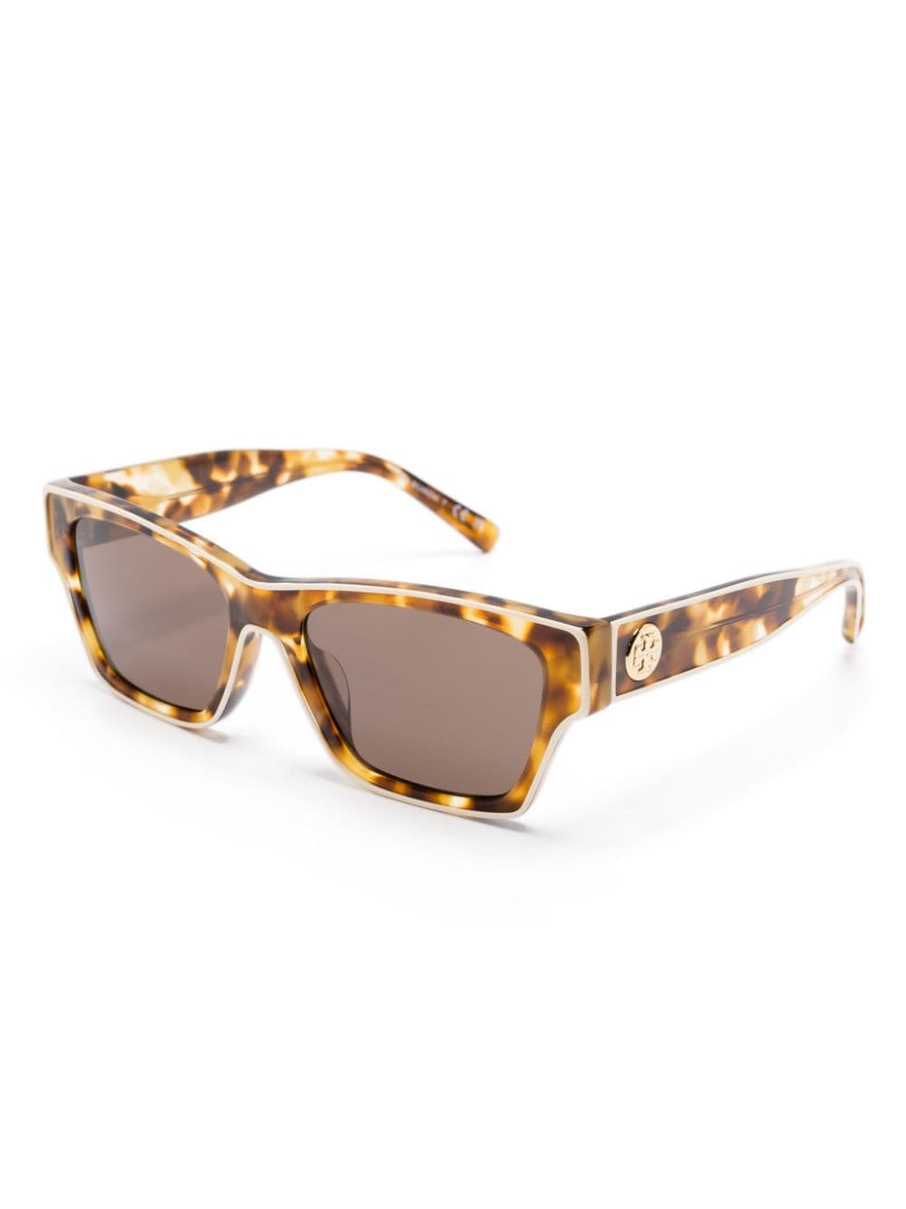 Tory Burch rectangle-frame sunglasses - Bruin