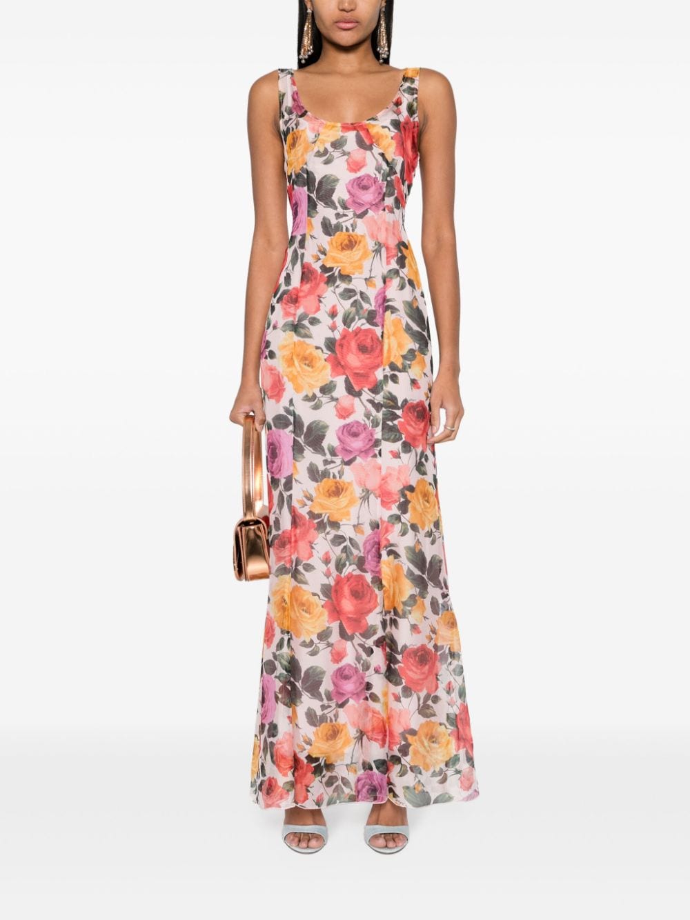Blugirl floral-print maxi dress - Roze