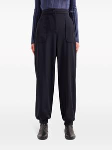 Emporio Armani High waist stretch broek - Zwart
