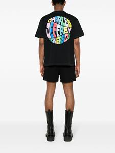 Charles Jeffrey Loverboy T-shirt met geborduurd logo - Zwart