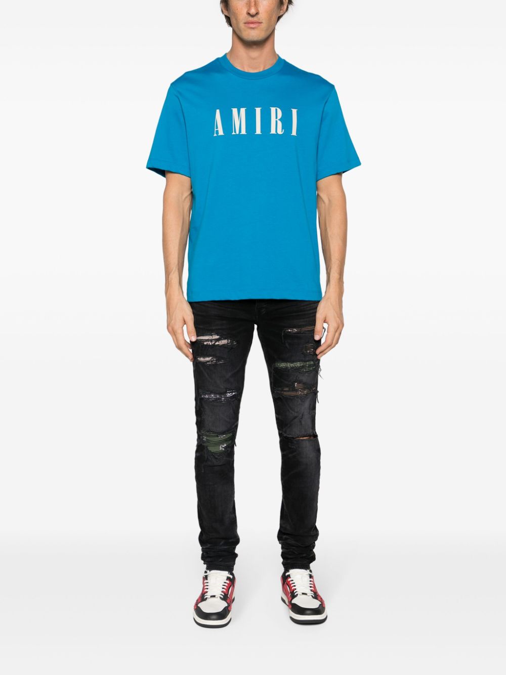 AMIRI T-shirt met logoprint - Blauw