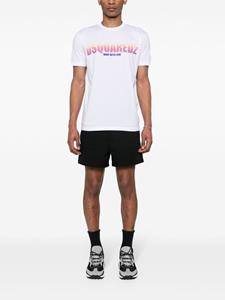 Dsquared2 T-shirt met ombré logo - Wit