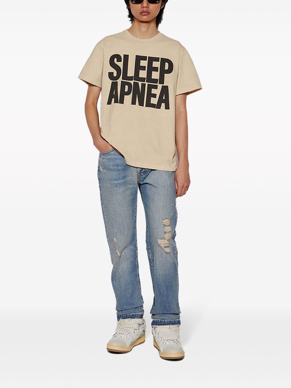 GALLERY DEPT. Sleep Apnea cotton T-shirt - Beige