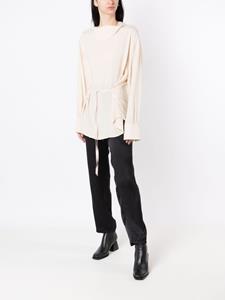 Uma | Raquel Davidowicz Blouse met striksluiting - Beige