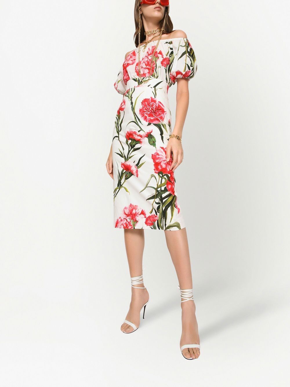 Dolce & Gabbana Blouse met bloemenprint - Wit