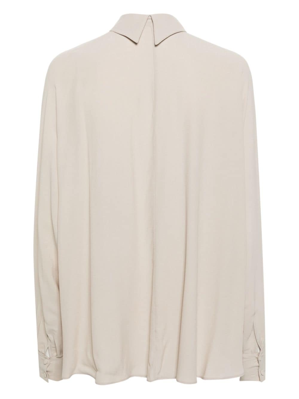STYLAND batwing-style crepe shirt - Beige