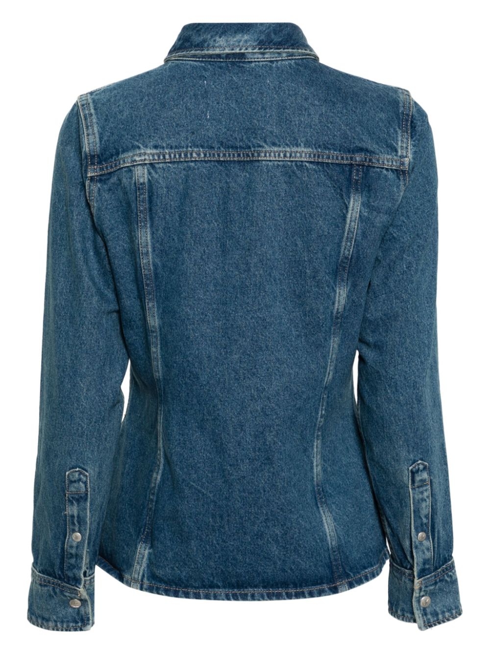 Calvin Klein Jeans classic-collar denim shirt - Blauw