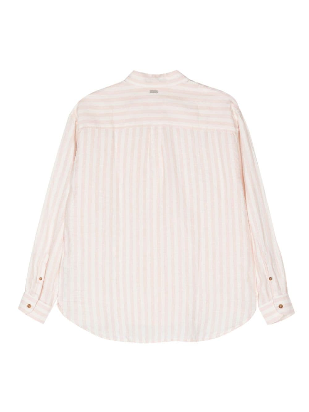 Barbour Annie striped linen shirt - Roze