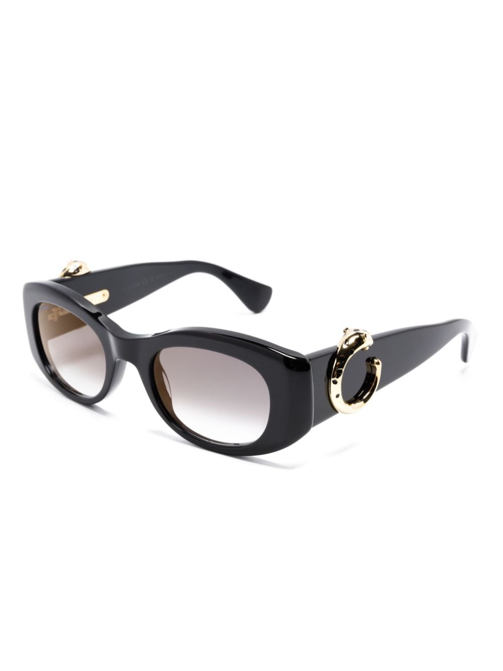 Cartier Eyewear Panthère C zonnebril met rechthoekig montuur - Zwart